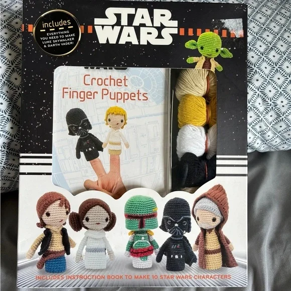 Star Wars Crochet Finger Puppets Skywalker Darth Vader Complete Crochet Kit - Picture 2 of 10